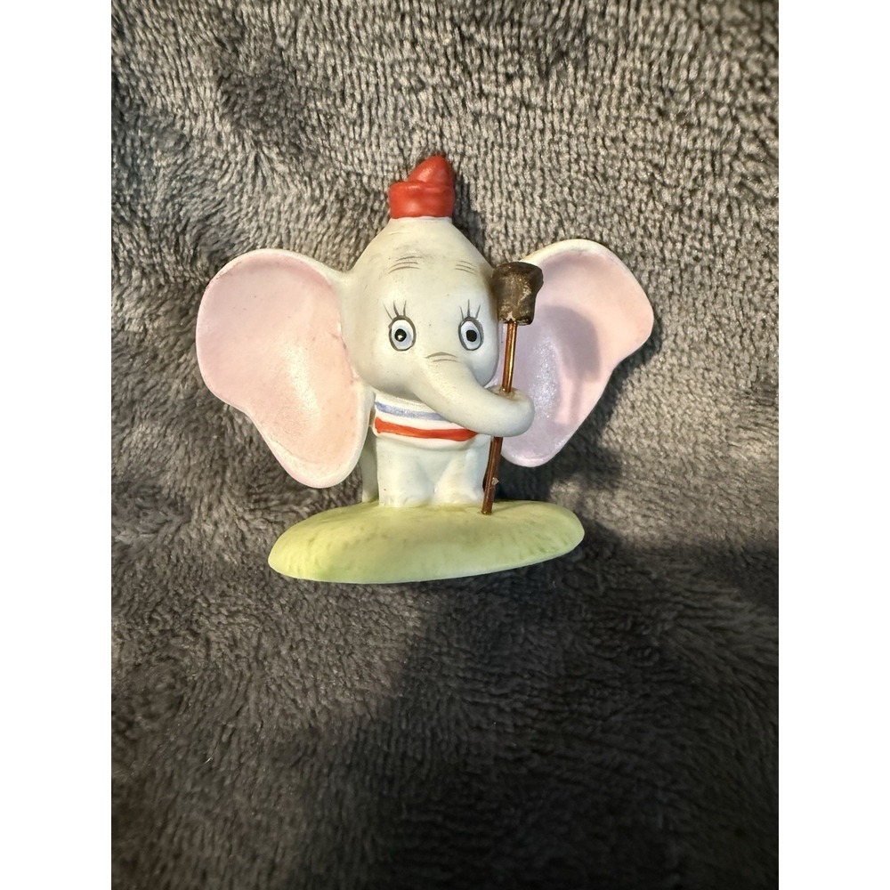 Disney 1987 The Disney Collection, Dumbo Mini Porcelain Figurine, 2"